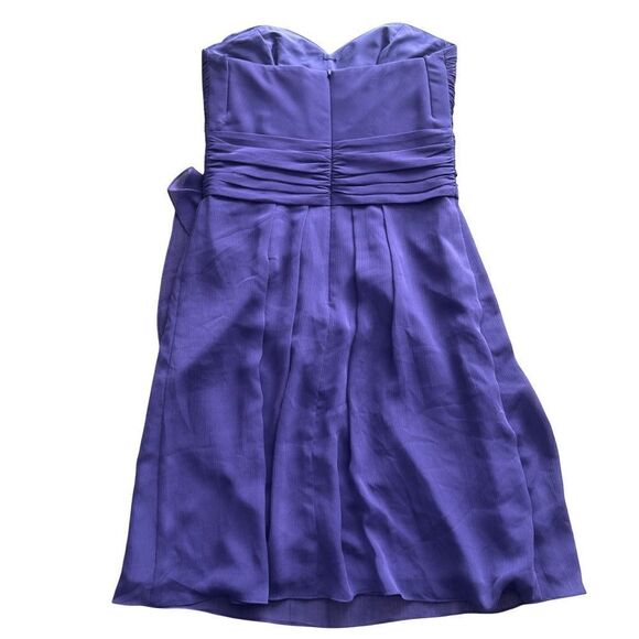 David’s Bridal Elegant Purple Strapless Cocktail Dress Size 2 - Picture 4 of 13